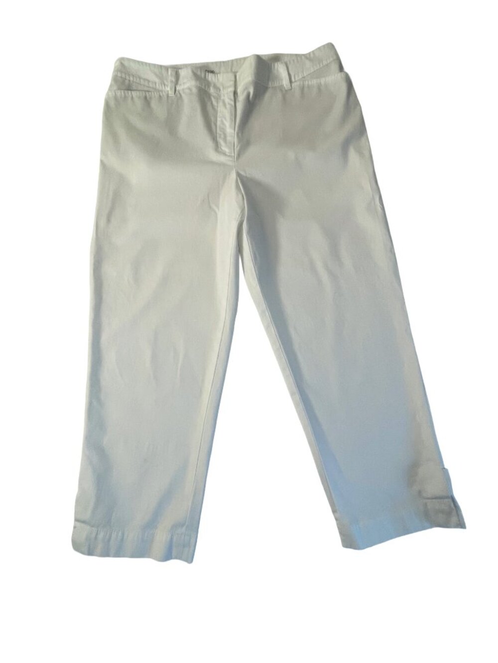 Talbots Perfect Crop White Stretch Cotton Crop Pants 12P Petite